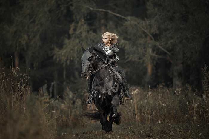 Blak Knight by Verbena's Dream Studio Black Knight, , Leather Armor, Warrior Woman,  , , , 