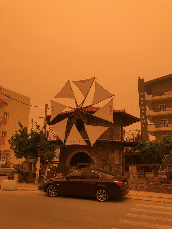 Sandstorm on Crete - My, Storm, Crete, Greece, Video, Longpost