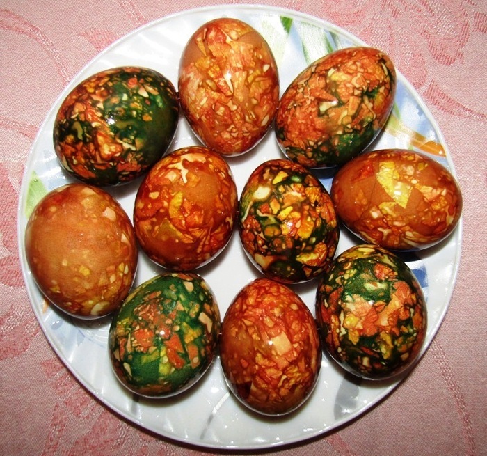 Marble and malachite eggs for Easter - My, Recipe, Video recipe, , Easter eggs, Easter eggs, , , Video