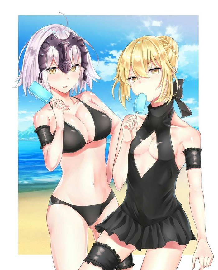 Anime Art - Fate, Anime Art, Fate Grand Order, Jeanne Darc, Artoria Pendragon