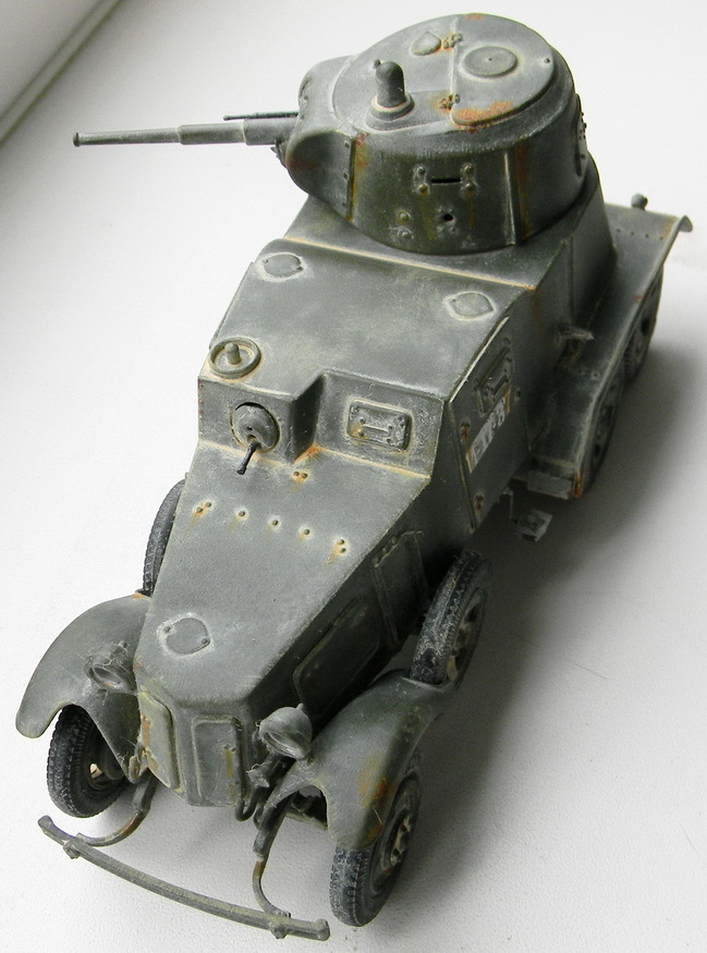 Model of the armored car BA-10. Scale 1:35. - My, Models, Star, BA-10, Armored car, Longpost