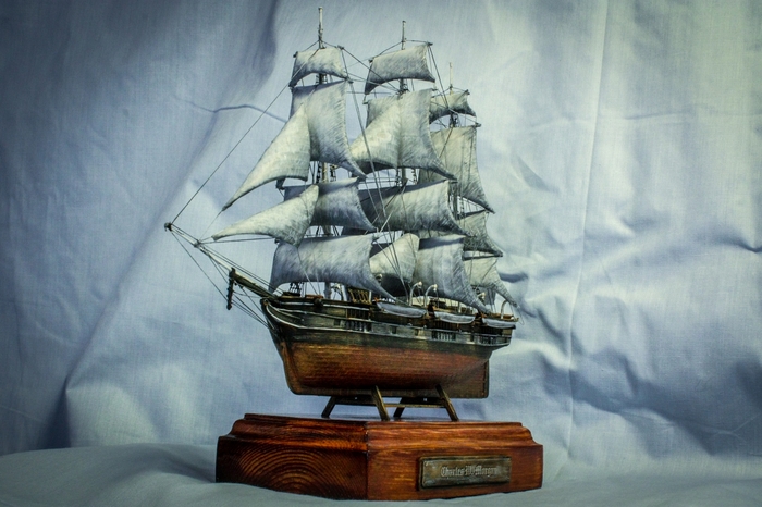 Whaling ship Charles Morgan (New Bedford), scale 1/200 - My, Ship modeling, Modeling, Hobby, With your own hands, Painting, Longpost, The photo