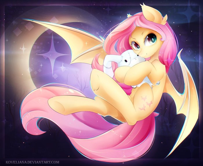 Flutterbat - My little pony, PonyArt, Fluttershy, Flutterbat, Koveliana