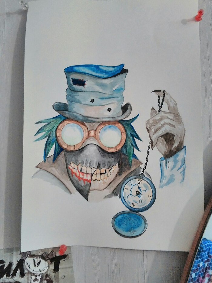 Old Todd - My, Drawing, Watercolor, King and the Clown