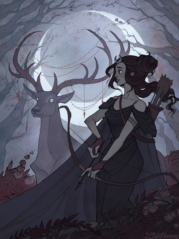 Artemis - Deviantart, Art, Drawing, Girls, Fantasy, Kripota, IrenHorrors