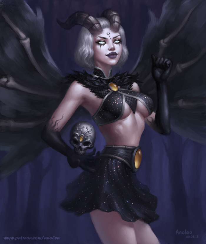 Oblivion Queen Discordia, Smite - My, Smite, , Art, Drawing, My, Games, Fan art