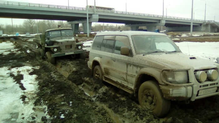 Автобан..... - Моё, Дорога, Весна, Джип, Авто, Балаково