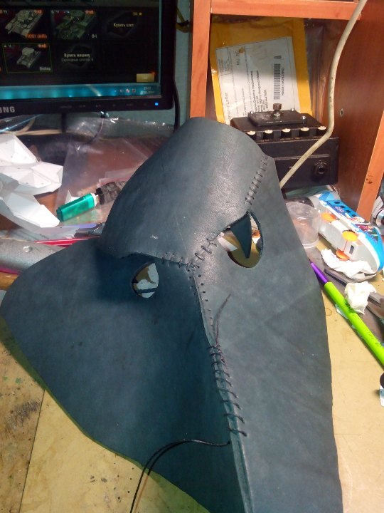 Plague Doctor Mask - My, My, Mask, Plague Doctor, With your own hands, Craft, Leather, Needlework, Longpost