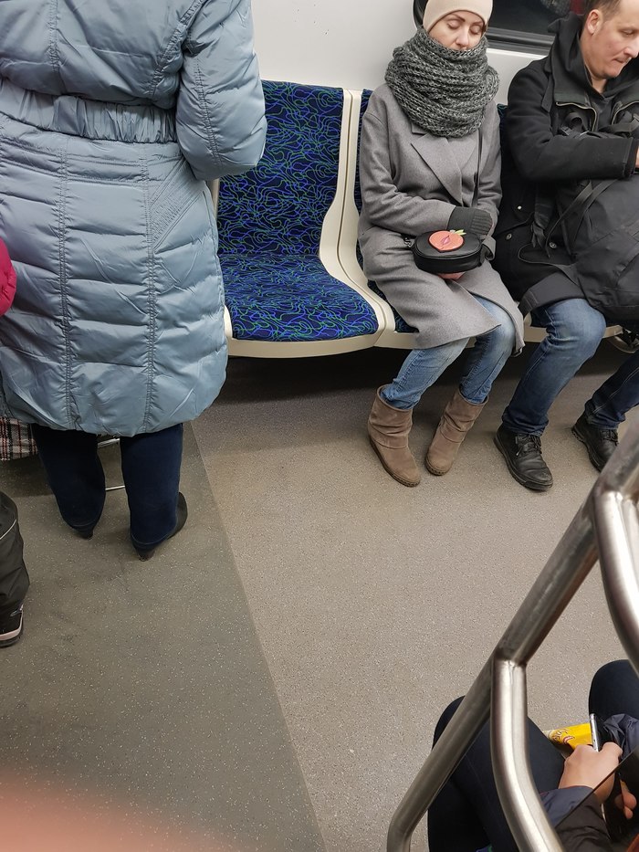 A woman in the subway has a purely feminine bag. - Lady's bag, Сумка, Metro, Longpost