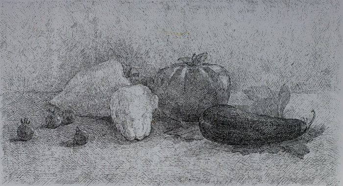 Still life - Vegetables, Drawing, Graphics, Still life, My