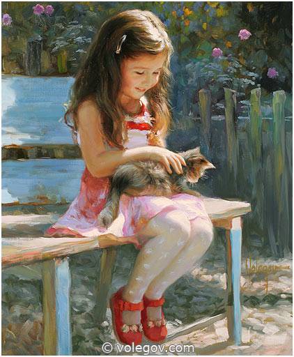 Artist Vladimir Volegov Happy childhood. - Oil painting, Artist, Vladimir Volegov, Video, Longpost, Youtube, Children