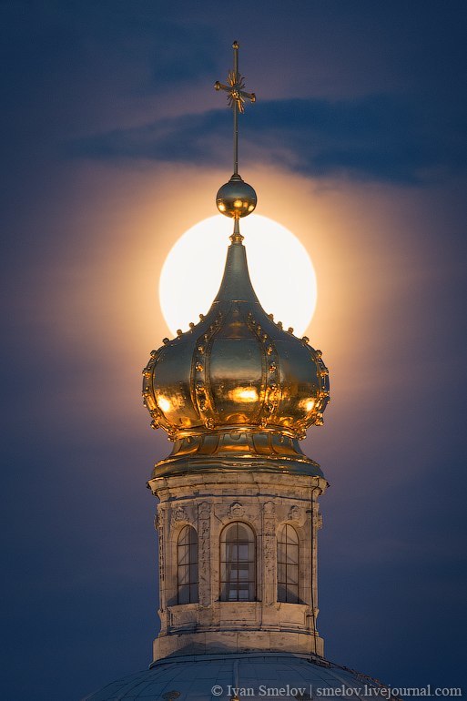 The moon was visiting Petersburg - , Admiralty, Lakhta Center, TV tower, Peter-Pavel's Fortress, Saint Petersburg, The photo, Longpost