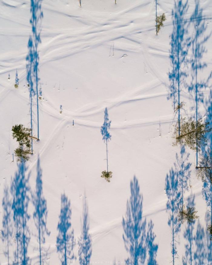 Blue shadows. - The photo, Карелия, beauty of nature, Shadow