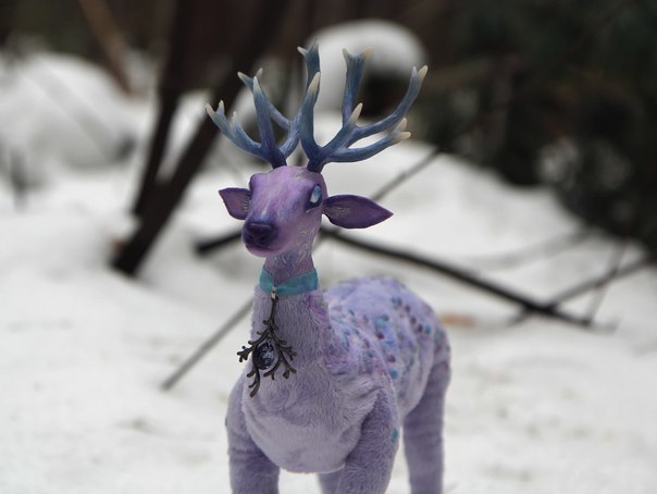 Ghost deer and a small bonus. - My, Needlework, Needlework without process, With your own hands, Soft toy, Toys, Polymer clay, Mask, Hobby, Longpost