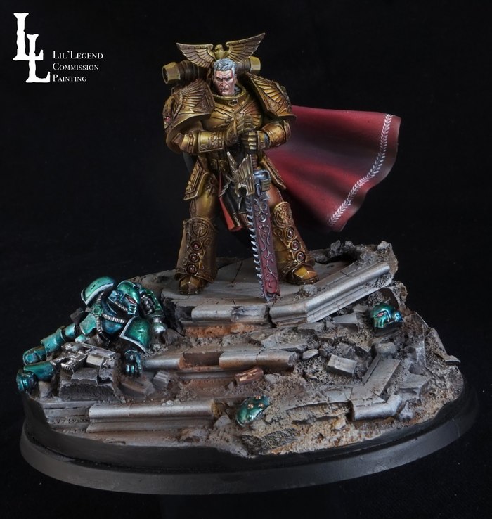 Rogal Dorn, The Imperial Fist, Praetorian of Terra, The Last Wall, Primarch of the Imperial Fists by lilloser - Warhammer 30k, Imperial Fists, Примархи, Rogal Dorn, Wh miniatures, Длиннопост