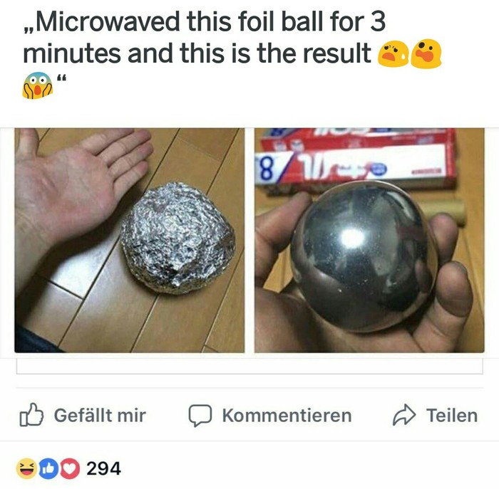 On the wave of popularity of posts on the Internet about foil balloons - Ball, Foil, Microwave, Humor, Reddit, Comments, Screenshot