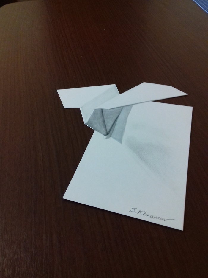Airplane - My, Drawing, 3D graphics, Airplane, Pencil