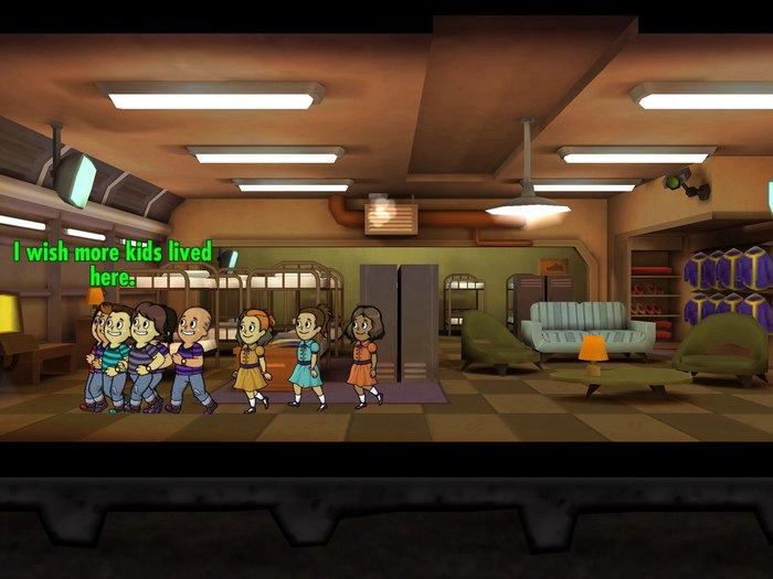 Я хочу, что бы больше детей жили здесь... - Fallout shelter, Fallout, Bethesda, Игры