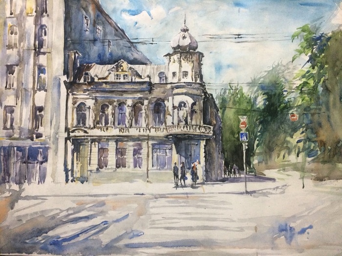Sadovaya - , Old Rostov, Rostov-on-Don, Watercolor, My