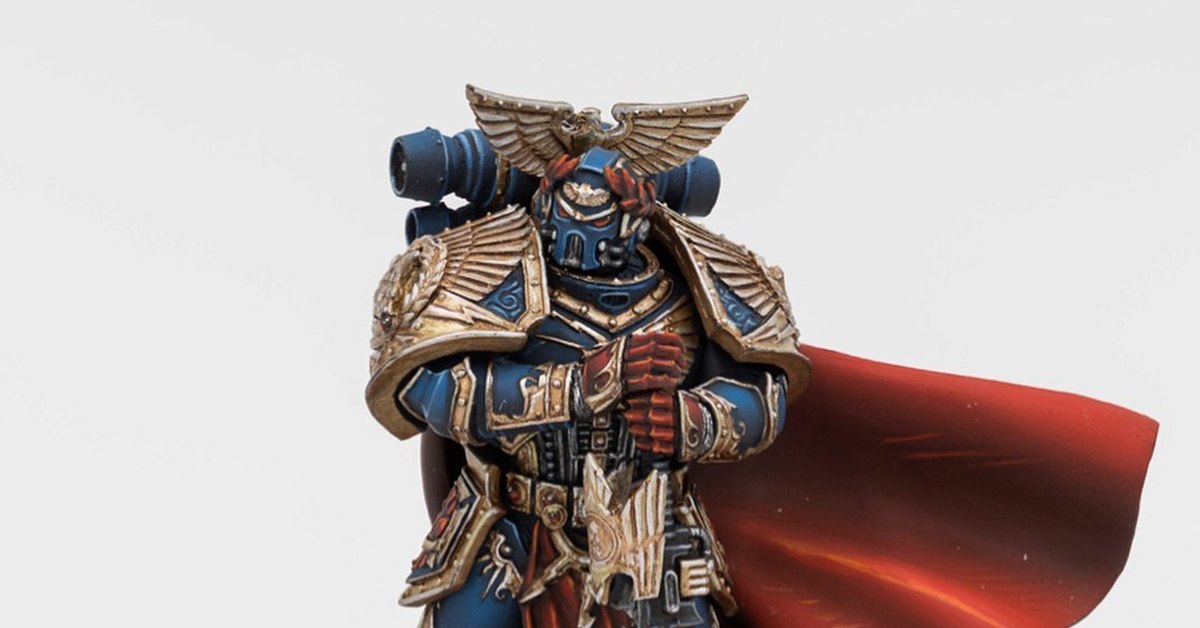 Rogal Dorn Primarch of the Imperial Fists In the colors of the Crimson Fist...