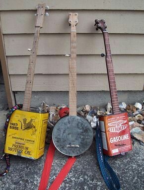 acoustic - Banjo, Strings, Guitar, Musical instruments, Can, Tin, Longpost