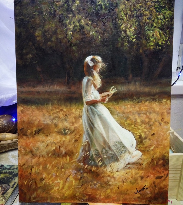 Oil painting - My, Creation, Inspiration, My, Longpost, Painting, Butter, Landscape