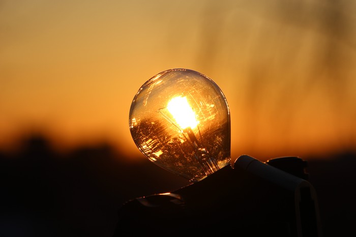 Lamp sunset - The photo, Canon, Sunset