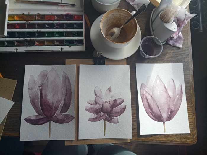 Friday is mine, or I'm high on watercolor - My, Watercolor, Drawing, Friday tag is mine, Creation, Succulents, Longpost