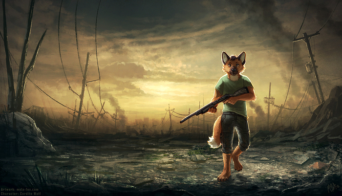 What Once Was - Mylafox, Furry, Art, Anthro