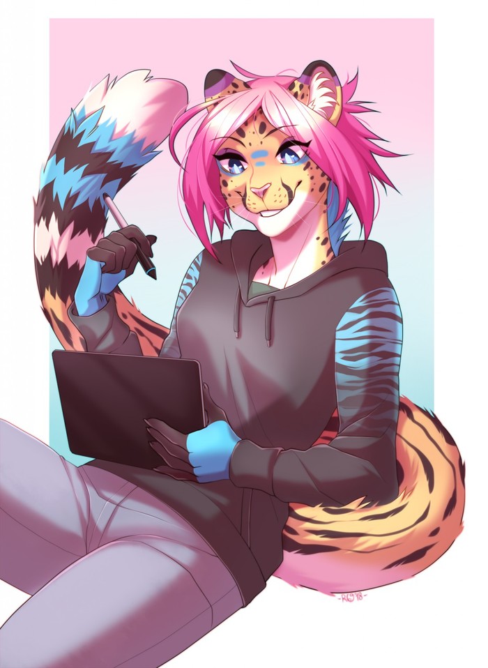 Kitkat - Furry, Art, Rinkusu69, Cheetah