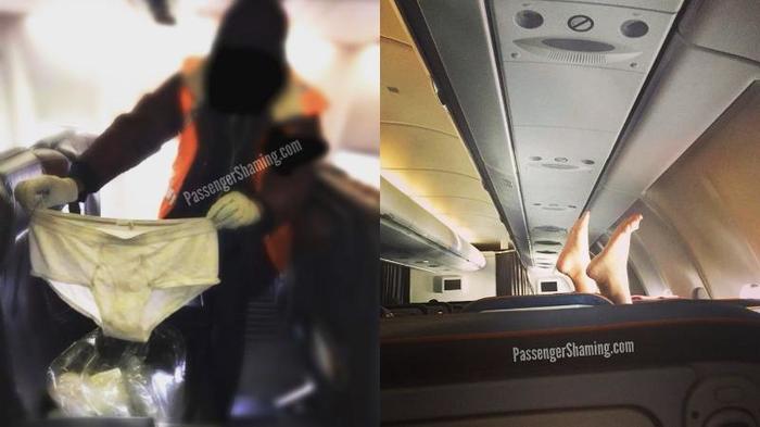 American flight attendant shares photos of the most disgusting passengers on Instagram - Airplane, Пассажиры, Stewardess, Disgusting, Longpost, Negative