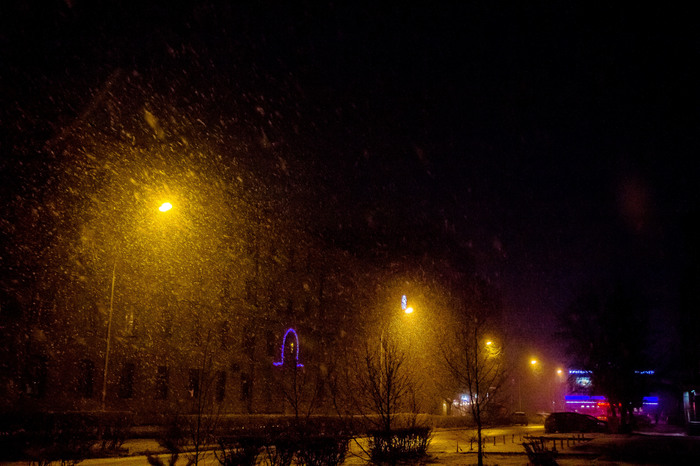 Spring is coming! - My, Snowfall, Evening, Spring, Kemerovo, Longpost