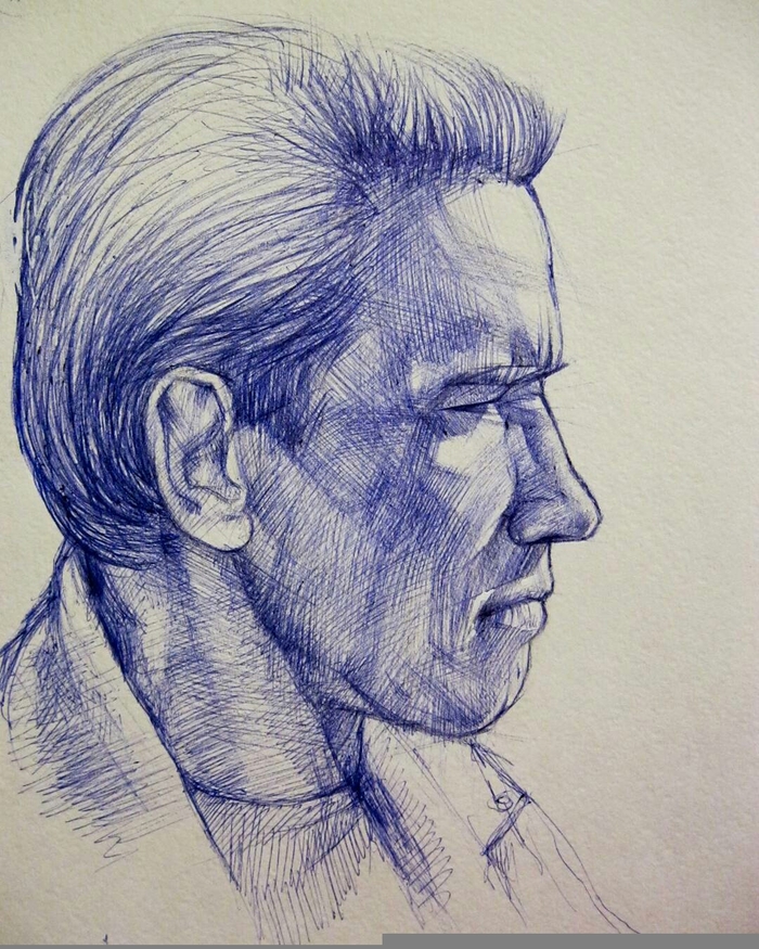 Drawing - My, Drawing, Sketch, My, Arnold Schwarzenegger