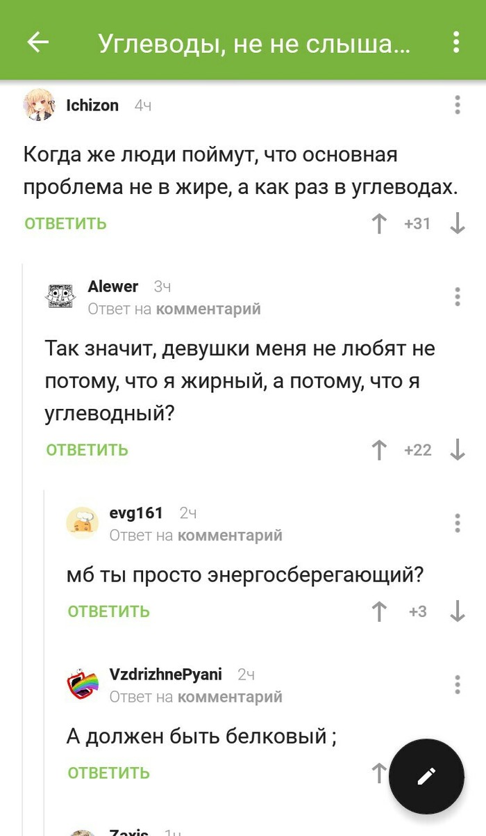 Не жирный, а углеводный