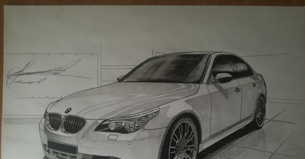 Рисование е. BMW m5 Pencil. BMW m5 рисоваться. БМВ м5 карандашом. БМВ e60 рисунок.