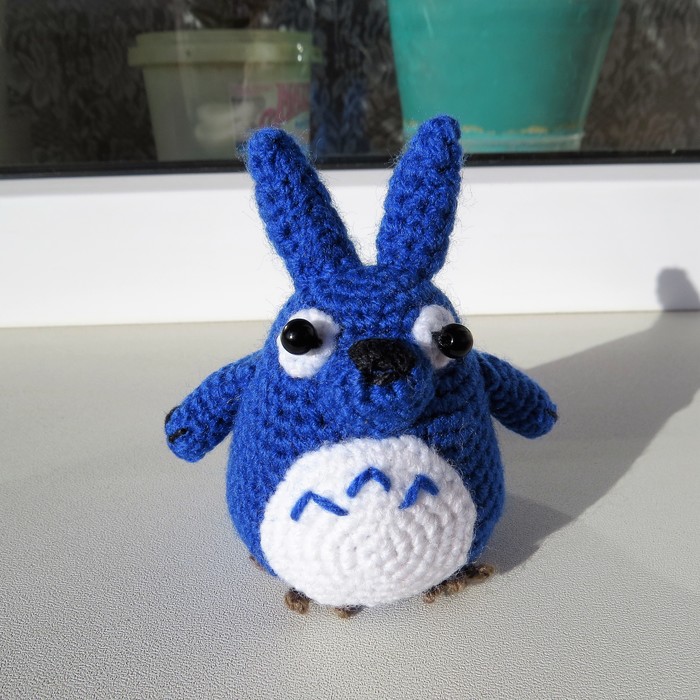 Chu-Totoro - My, Totoro, My neighbor Totoro, Anime, Knitted toys, Needlework, Needlework without process, Crochet, Knitting