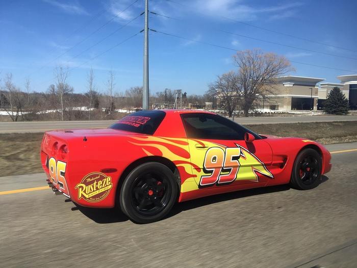 Lightning McQueen in real life. - Auto, Cartoons, , The photo