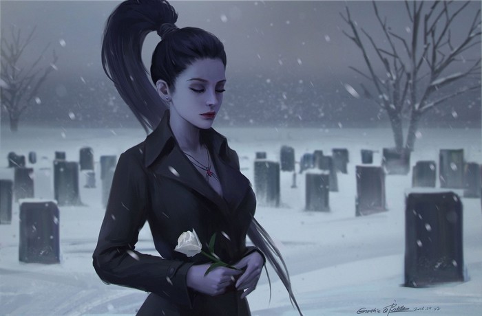 Widowmaker - Арт, Рисунок, Overwatch, Widowmaker, Qichao Wang