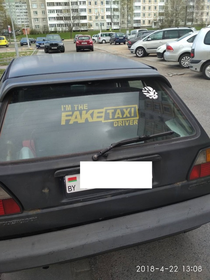 Here he came out of the entrance in the morning, and there - My, Images, Fake taxi