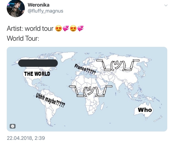 When your favorite artist announces a world tour. - Twitter, world tour, Humor