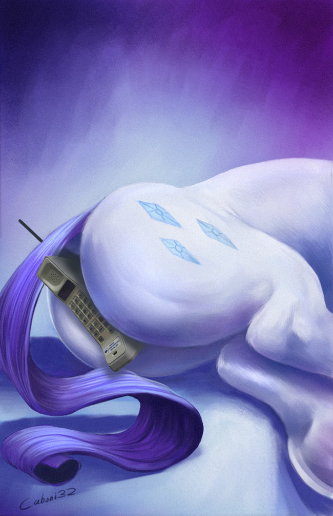 you to the phone - My little pony, Rarity, MLP Edge, Telephone, Caboni32