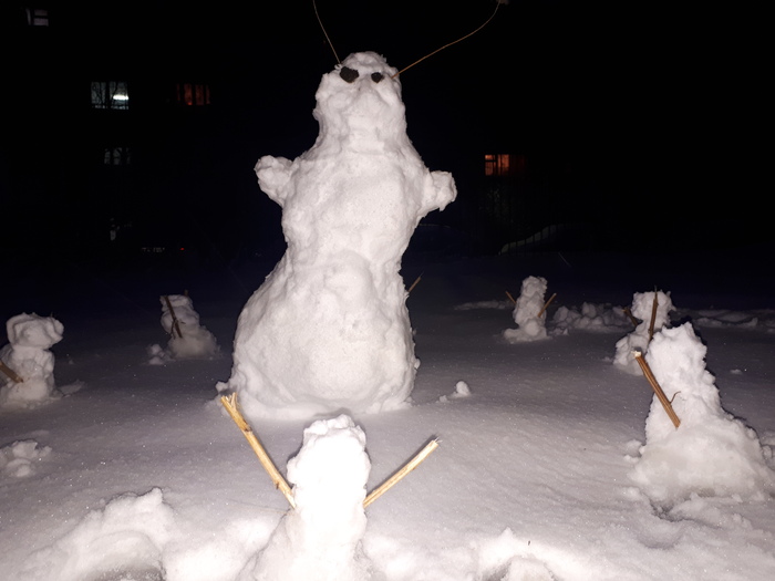 Sinister Snowmen - My, Spring, Snow, snowman