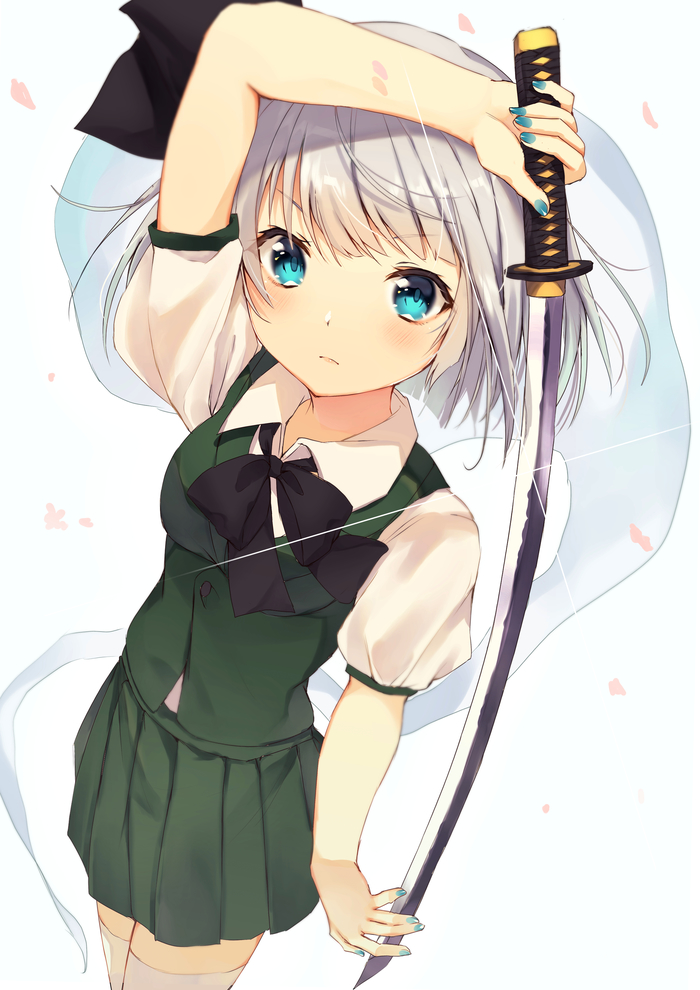 Konpaku Youmu - Touhou, Anime Art, Аниме, Не аниме, Konpaku Youmu, Nenobi