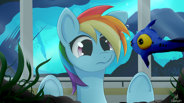 Boule - My little pony, Rainbow dash, Crossover, Subnautica