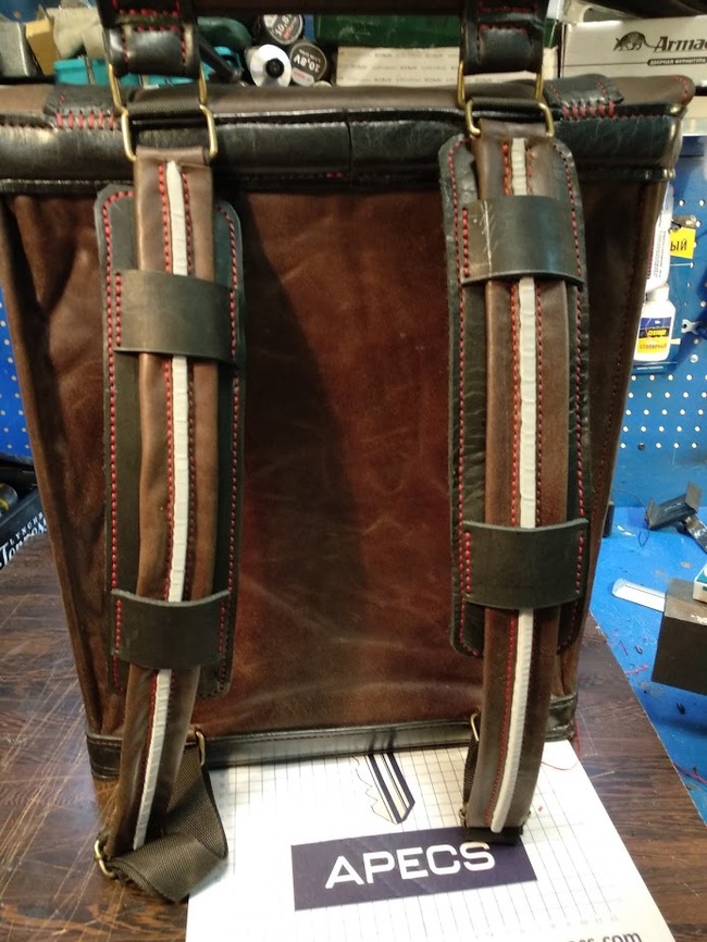 Рюкзак-ранец для инструмента рюкзак из натуральной кожи, натуральная ко, Кожа натуральная, своими руками, длиннопост