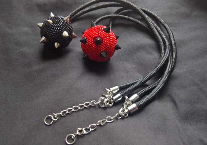 Repeater ball with spikes. - My, Beads, Needlework, My, Creation, Longpost