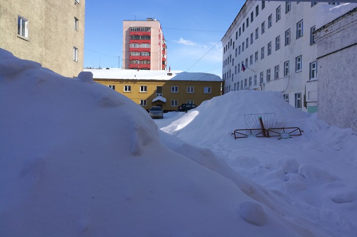 Taimyr, Dudinka. - Weather, Dudinka, Taimyr, Spring, Snow, My