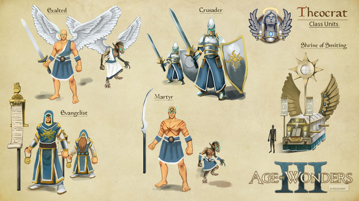 A few sketches of units from AoW 3 beta times. - Game art, Drawing, Age of Wonders 3, Longpost