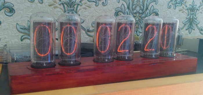 Часы на ИН-18 - самых больших из советских ламп Никси, Ламповые часы, Nixie clock, Лампа, Длиннопост