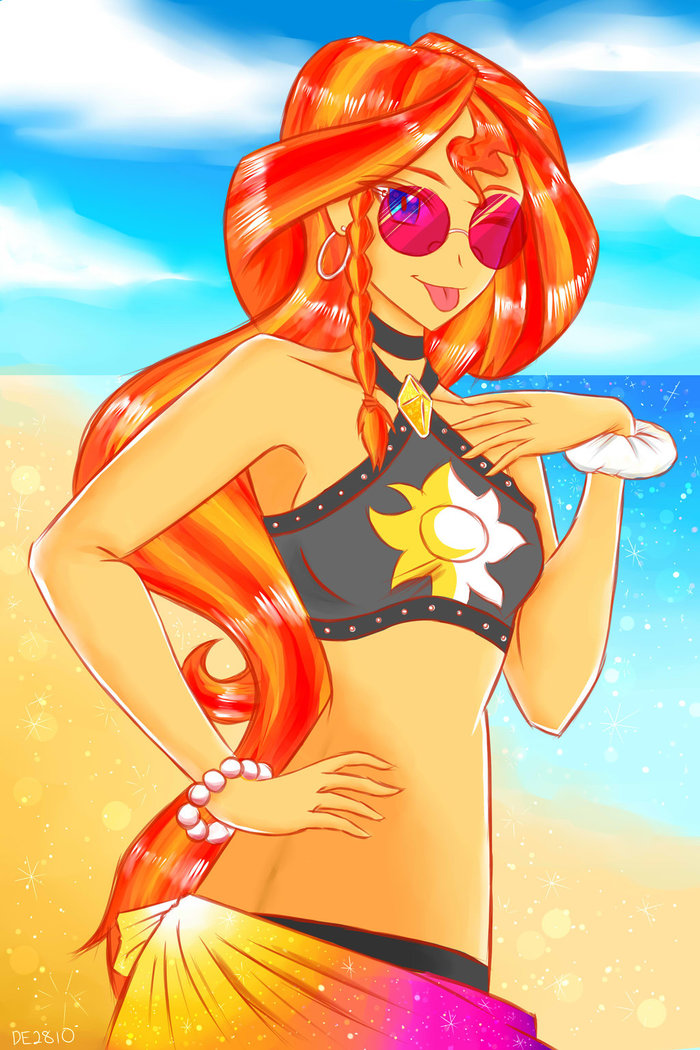 Swimsuit Sunset Shimmer - My Little Pony, Equestria Girls, Sunset Shimmer, Dragonemperror2810